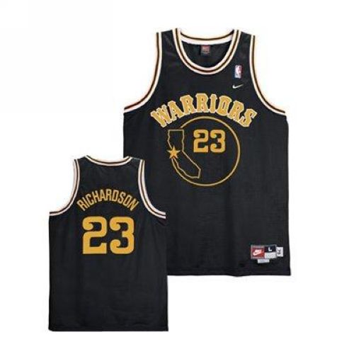 Jason Richardson Golden State Warriors black Throwback jersey