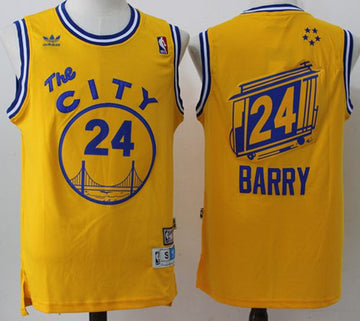 Rick Barry Golden State Warriors gold Throwback jersey