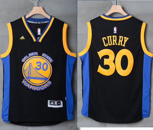 Stephen Curry Golden State Warriors black-blue jersey