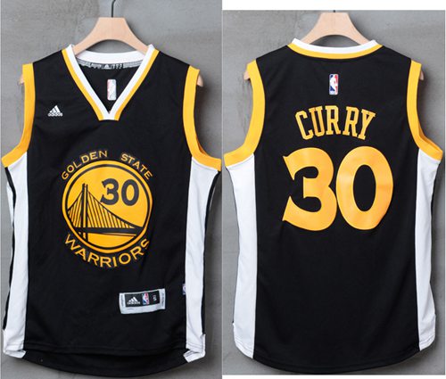 Stephen Curry Golden State Warriors black-white jersey