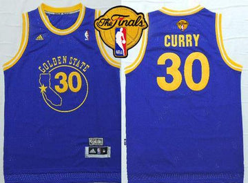 Stephen Curry Golden State Warriors blue Throwback jersey