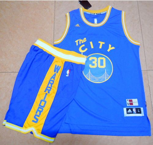 Stephen Curry Golden State Warriors blue Throwback jersey