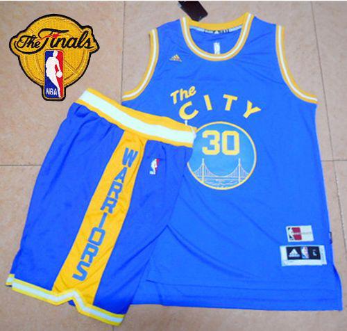 Stephen Curry Golden State Warriors blue Throwback jersey