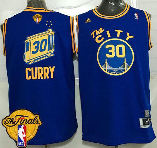 Stephen Curry Golden State Warriors blue Throwback jersey