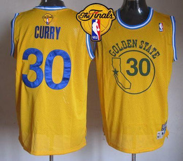 Stephen Curry Golden State Warriors gold Throwback jersey