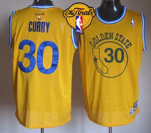 Stephen Curry Golden State Warriors gold Throwback jersey