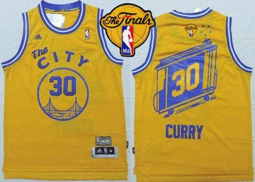 Stephen Curry Golden State Warriors gold Throwback jersey