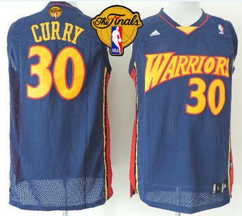 Stephen Curry Golden State Warriors navy Throwback jersey