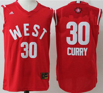 Stephen Curry Golden State Warriors red jersey