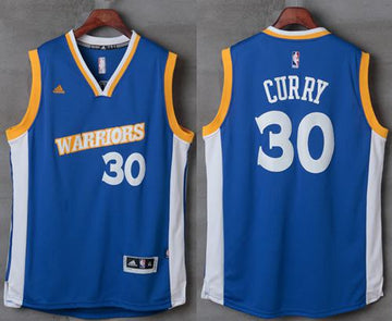 Stephen Curry Golden State Warriors royal jersey