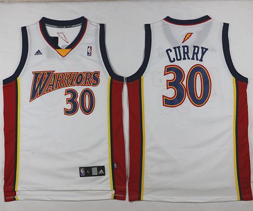 Stephen Curry Golden State Warriors white Throwback jersey