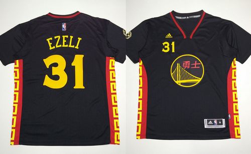 Festus Ezeli Golden State Warriors black jersey
