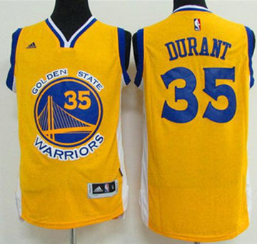Kevin Durant Golden State Warriors gold jersey