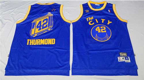 Nate Thurmond Golden State Warriors blue Throwback jersey