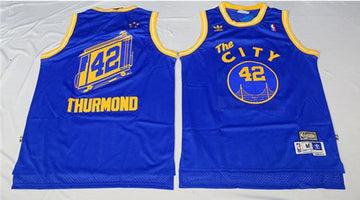 Nate Thurmond Golden State Warriors blue Throwback jersey