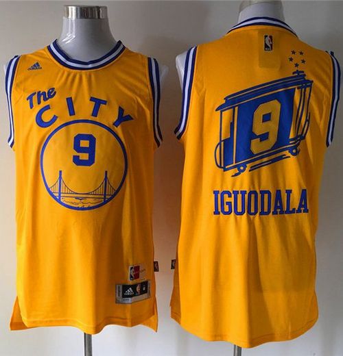 Andre Iguodala Golden State Warriors gold Throwback jersey