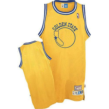 Custom Golden State Warriors gold Throwback jersey