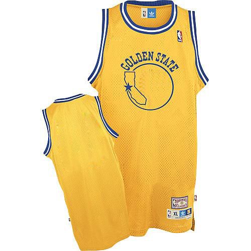 Custom Golden State Warriors gold Throwback jersey