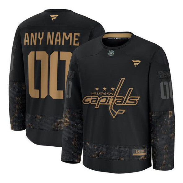 Custom Washington Capitals black jersey