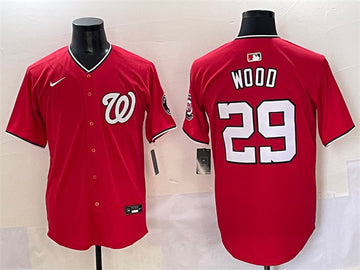 James Wood Washington Nationals red jersey