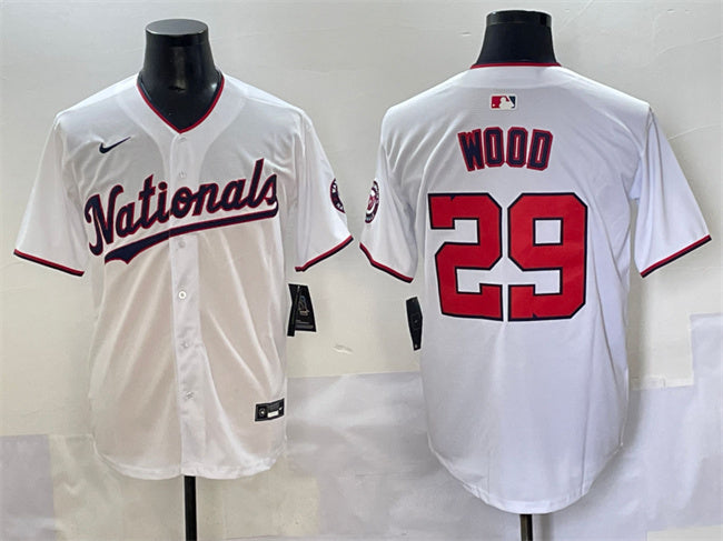 James Wood Washington Nationals white Home jersey