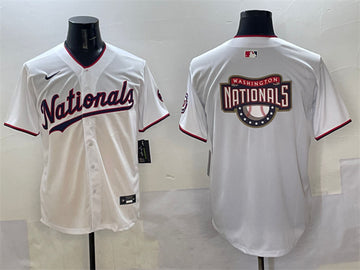 Team Big Logo Washington Nationals white jersey