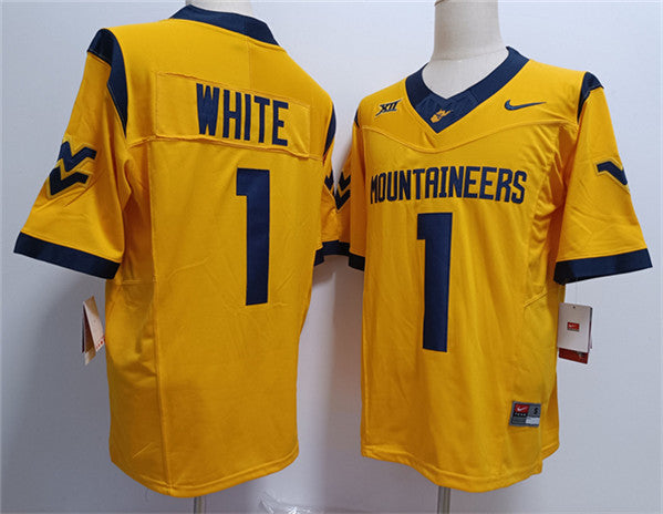 Jahiem West Virginia Mountaineers white jersey