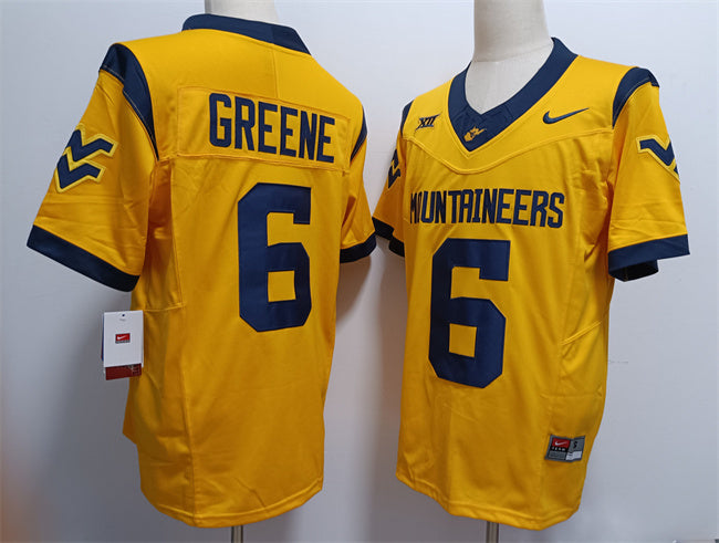 Garrett Greene West Virginia Mountaineers gold jersey