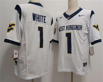 Custom West Virginia Mountaineers white FUSE jersey