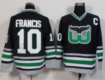 Ron Francis Carolina Hurricanes black Throwback jersey