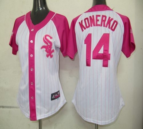 Paul Konerko Chicago White Sox white-pink Fashion jersey