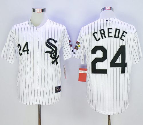 Joe Crede Chicago White Sox white Throwback jersey