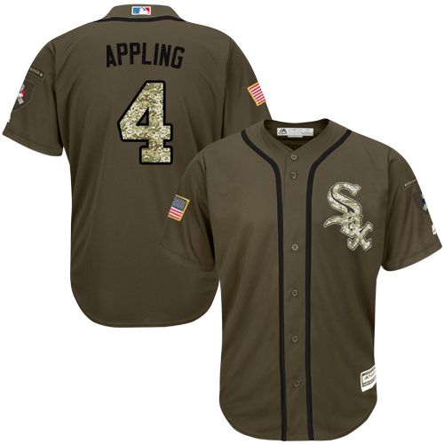 Luke Appling Chicago White Sox green Salute To Service jersey