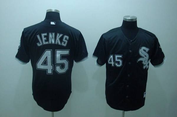 Bobby Jenks Chicago White Sox black jersey