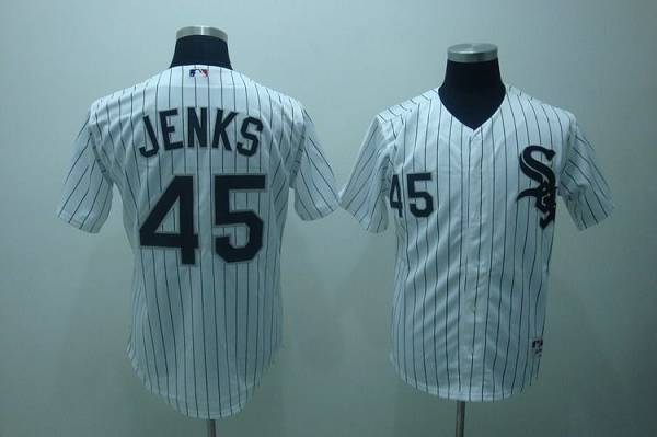 Bobby Jenks Chicago White Sox white jersey