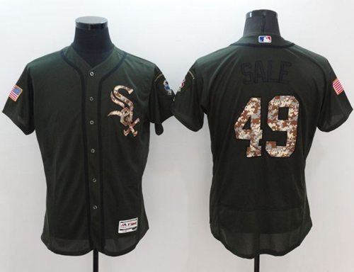 Chris Sale Chicago White Sox green Salute To Service jersey
