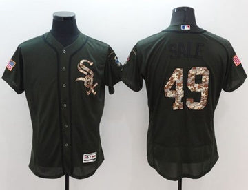 Chris Sale Chicago White Sox green Salute To Service jersey