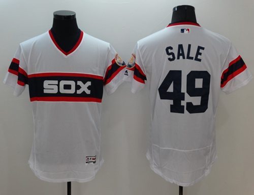 Chris Sale Chicago White Sox white Alternate jersey