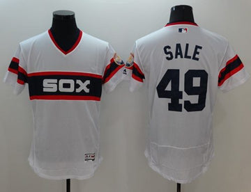 Chris Sale Chicago White Sox white Alternate jersey