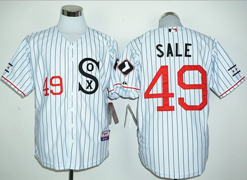 Chris Sale Chicago White Sox white Cooperstown jersey