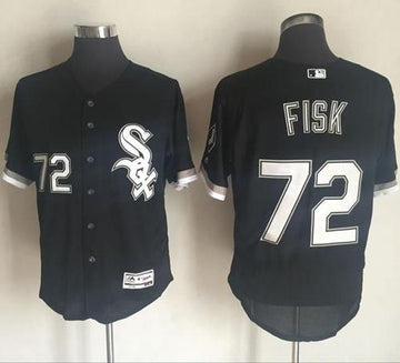 Carlton Fisk Chicago White Sox black Authentic jersey