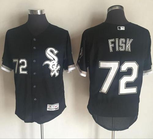 Carlton Fisk Chicago White Sox black Authentic jersey