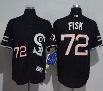Carlton Fisk Chicago White Sox black Authentic jersey