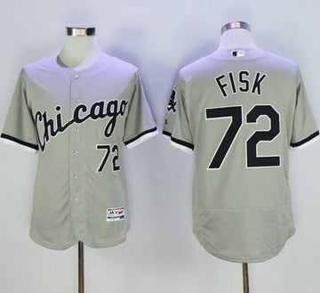 Carlton Fisk Chicago White Sox grey Authentic jersey