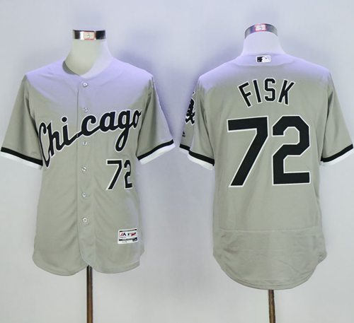 Carlton Fisk Chicago White Sox grey Authentic jersey