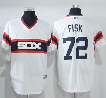 Carlton Fisk Chicago White Sox white Alternate jersey