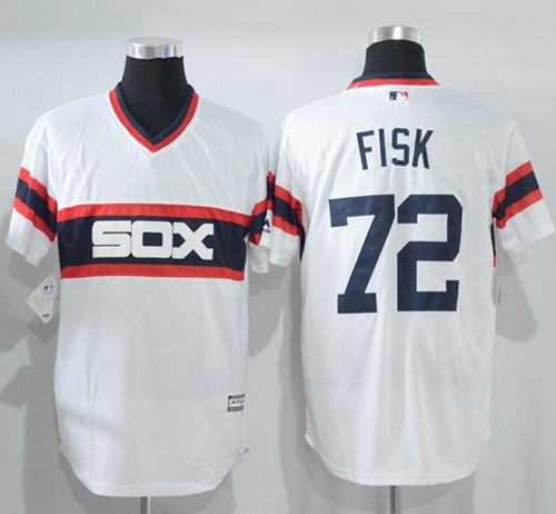 Carlton Fisk Chicago White Sox white Alternate jersey