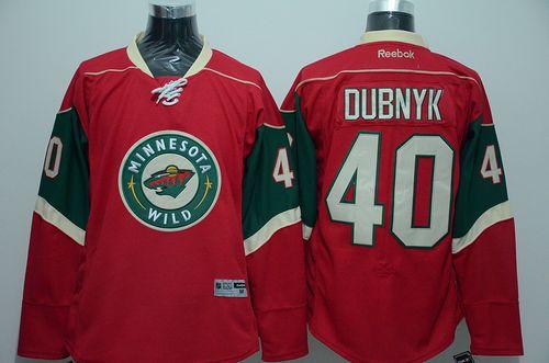 Devan Dubnyk Minnesota Wild red jersey