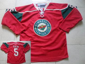 Christian Folin Minnesota Wild red jersey