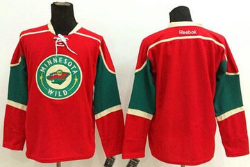 Custom Minnesota Wild red jersey